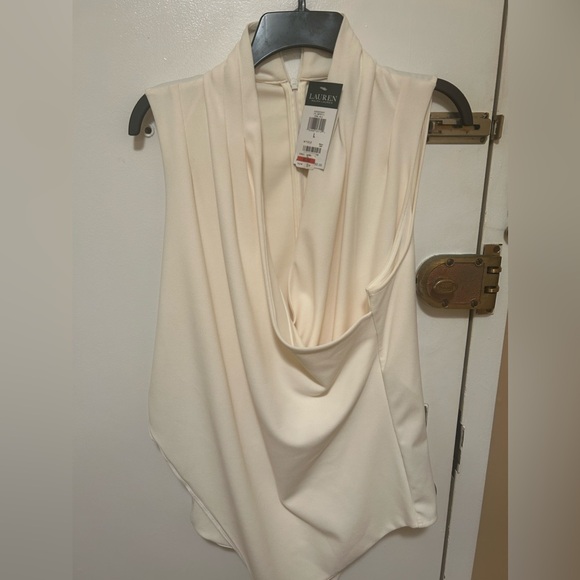 Ralph Lauren cross over assymetrical top. Back zip. - Picture 1 of 6